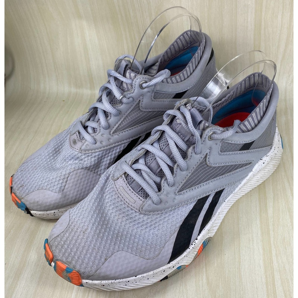 Women's SZ 9.5  Reebok HIIT TR Training Shoes crossFit gray purple black lace - Picture 3 of 6